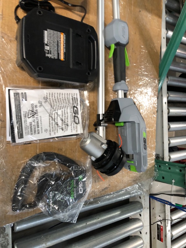 Photo 1 of **FOR PARTS ONLY*****
EGO Power+ ST1502SA 15-Inch 56-Volt Cordless String Timmer, Black & EGO Power+ AL2450S 0.095" Premium Quality Twist Line for EGO 15-Inch String Trimmer