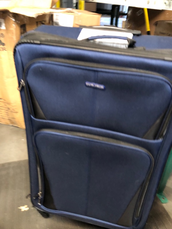 Photo 2 of ***READ NOTES****
U.S. Traveler Aviron Bay Expandable Softside Luggage with Spinner Wheels, Navy, Checked-Large 31-Inch Checked-Large 31-Inch Navy