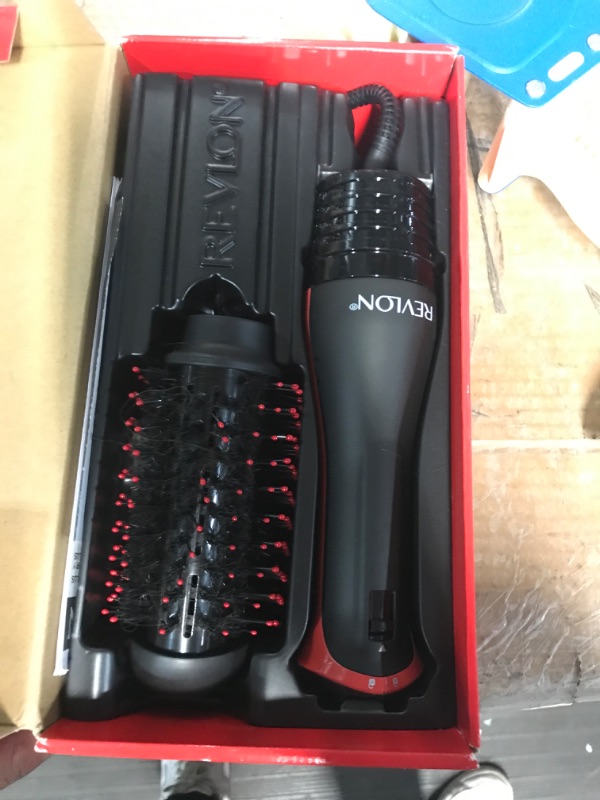 Photo 2 of (USED)Revlon One Step Volumizer PLUS 2.0 Hair Dryer and Hot Air Brush | Dry and Style (Black) Black Red