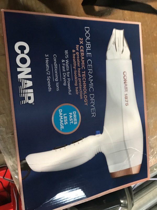 Photo 2 of (DIFFERNT COLOR Ion Whisper Quiet Lite Ionic - Ceramic Hair Dryer, 1875 Watts, Lightweight, Powerful, 4 Temperatures, 2 Speeds