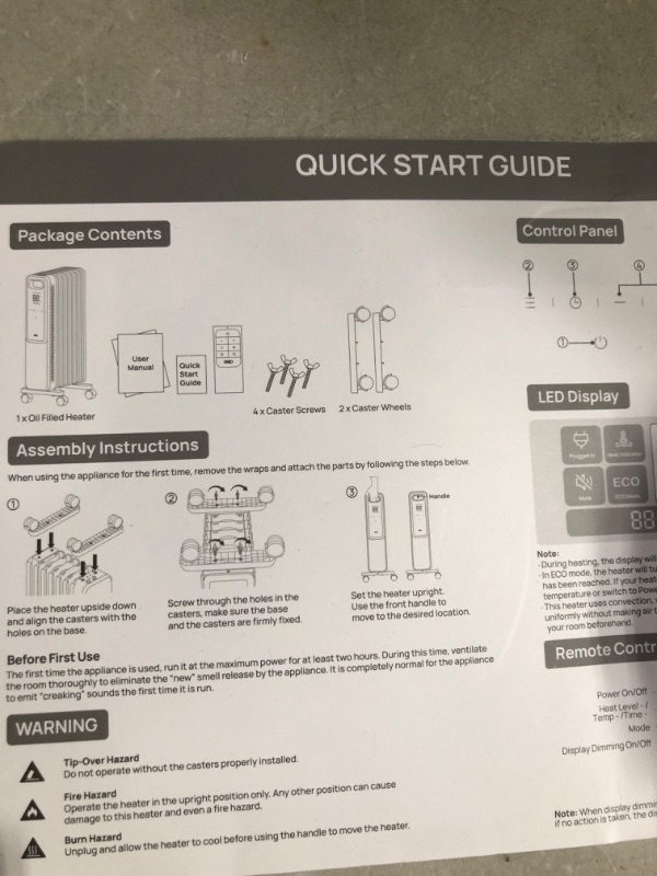 Photo 6 of * important * read notes *
Dreo Radiator, Electric Radiant Heaters for indoor use Large Room 