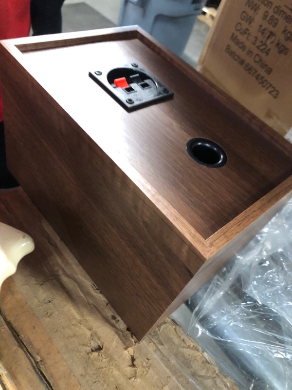 Photo 1 of **UNTESTED**  ANGELS HORN H00501 HI-FI BLUETOOTH TURNTABLE WITH STEREO BOOKSHELF SPEAKER