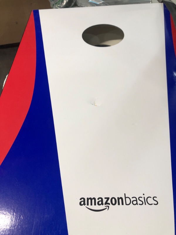 Photo 2 of Amazon Basics Wooden Cornhole Outdoor Lawn Game Set