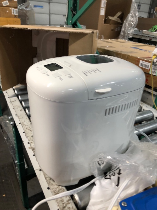 Photo 1 of Amazon Basics 2 Pound Non-Stick Bread Making Machine, White