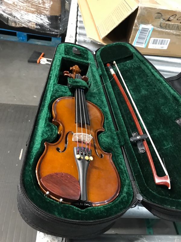 Photo 2 of (READ FULL POST) Santa Rosa 1/16 Handmade Violin/Fiddle, 4-String with Bow, Rosin and Case, Right Handed, (SRV100) VERY SMALL!