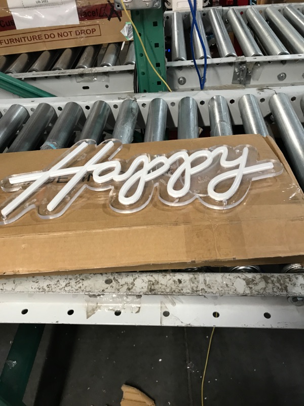 Photo 3 of Happy Birthday Neon Sign for Birthday Party, 1st Birthday Party, Large Happy Birthday Neon Signs for Backdrop