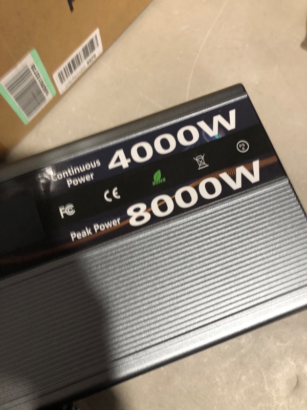 Photo 7 of * used * see all images *
Pure Sine Wave Power Inverters 4000W 12V DC to AC 110V 120V Peak Power 8000W 