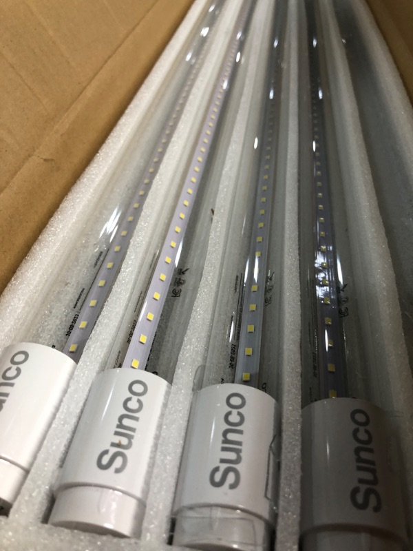 Photo 1 of LIGHEART 8FT LED Shop Light Bulbs, 5 Foot Led Tube for T8 T10 T12 Fluorescent Replacement