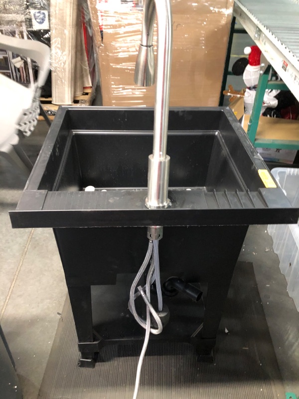 Photo 2 of UTILITYSINKS USA-Made Plastic Freestanding 24 in x 24-Inch UtilityTub Heavy Duty Compact Utility Sink Ideal for Workshop