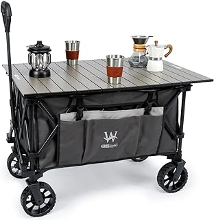 Photo 1 of ***Missing table******Whitsunday Folding Collapsible Utility Camping Park Wagon Cart with Aluminum Table Plate