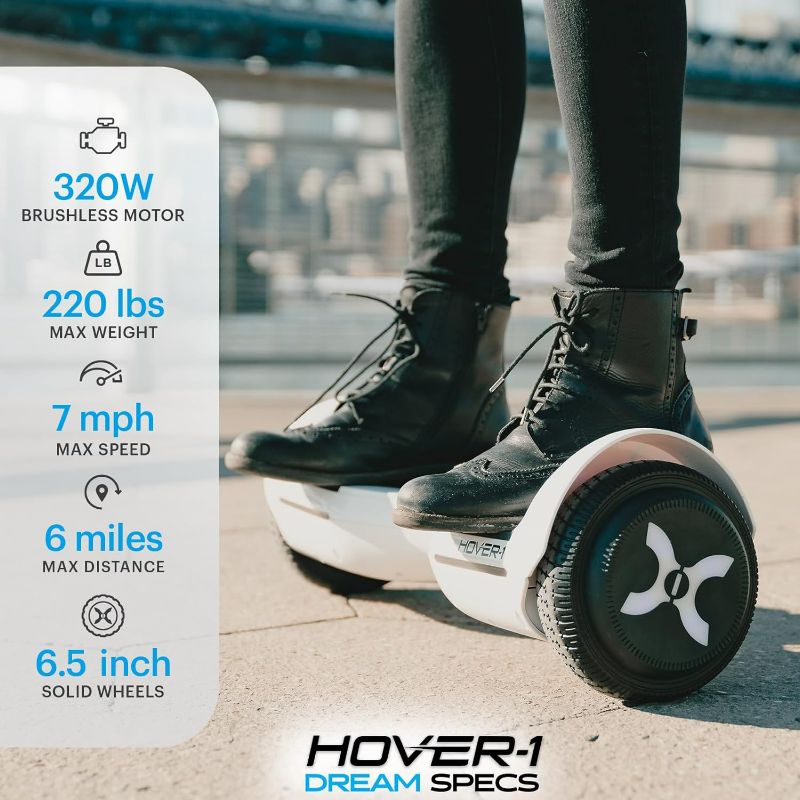 Photo 4 of (READ NOTES) Hover-1 Dream Electric Hoverboard | 7MPH Top Speed, 6 Mile Range, Long Lasting Lithium-Ion Battery