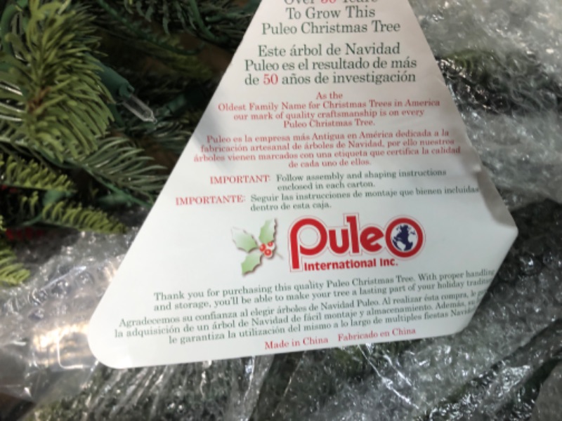 Photo 6 of ***READ NOTES***Puleo International 7.5 Foot Pre-Lit Balsam Fir Artificial Christmas Tree with 800 Clear Lights 7.5' Balsam Fir