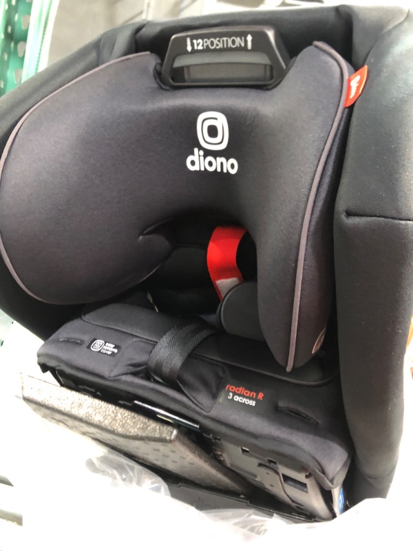 Photo 2 of Diono Radian 3R SafePlus, All-in-One Convertible Car Seat, Rear and Forward Facing, SafePlus Engineering, 10 Years 1 Car Seat, Slim Fit 3 Across, Black Jet Radian 3R SafePlus Fits 3 Across Black Jet