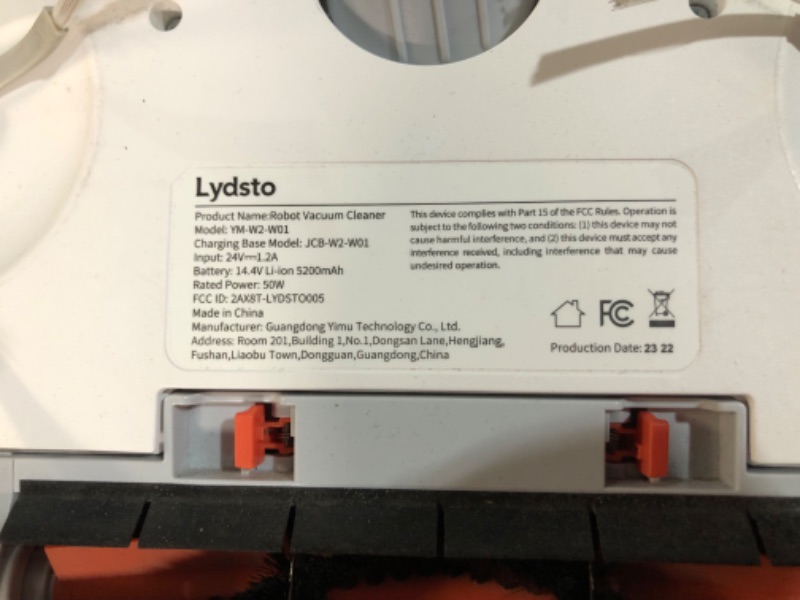 Photo 4 of ***READ NOTES***Lydsto W2 Robot Vacuum and Mop Combo, 5000Pa Suction Robotic Vacuum, Self-refilling and Self-Emptying & Mop Cleaning, Hot Air Drying, Carpet Detection, Precision Mapping and Obstacle Avoidance, White
