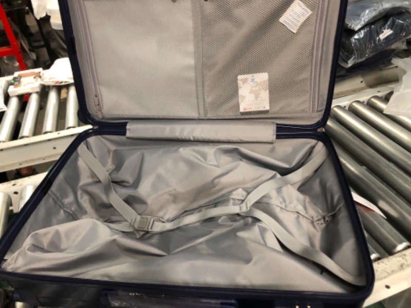 Photo 3 of (READ NOTES) Hanke 23Inch Carry On Luggage 22x14x9 Airline Approved Lightweight PC Hard Shell (Dark Blue)

