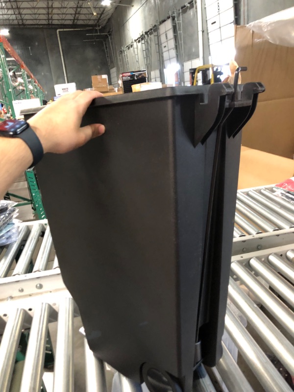 Photo 2 of ***MISSING LID****simplehuman 10.6 Black Slim Step Wastebasket 