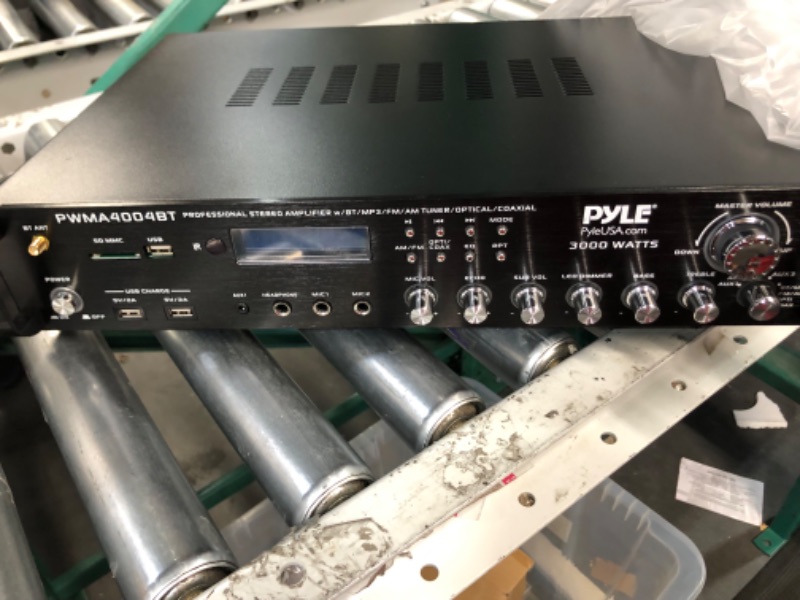 Photo 4 of Pyle Bluetooth Multi-Channel Hybrid Pre-Amplifier System - 3000W PWMA4004BT Microphones included