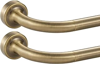 Photo 1 of 2 Pack Antique Bronze Disc Curtain Rods, 28-48 Inches Window Curtain Rod,Adjustable Room Darkening Curtain Rod with Aluminum Finials and Brackets,Wrap Around Design
