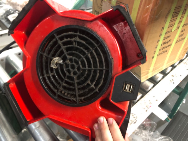 Photo 2 of ***READ NOTES***Blower Fan - 3-Speed Heavy-Duty Floor and Carpet Dryer - Portable Air Mover with 4 Different Angles for Basements, Cars, or Garages by Stalwart (Red)