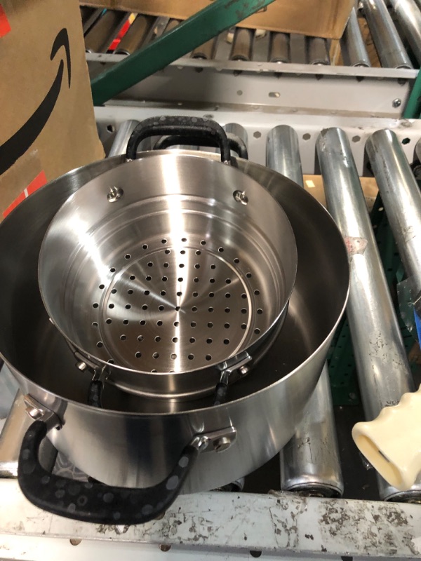 Photo 2 of ***USED**KitchenAid Stainless Steel Cookware / Pots and Pans Set, 10 Piece, Brushed Stainless Steel Cookware Set (10 Piece)