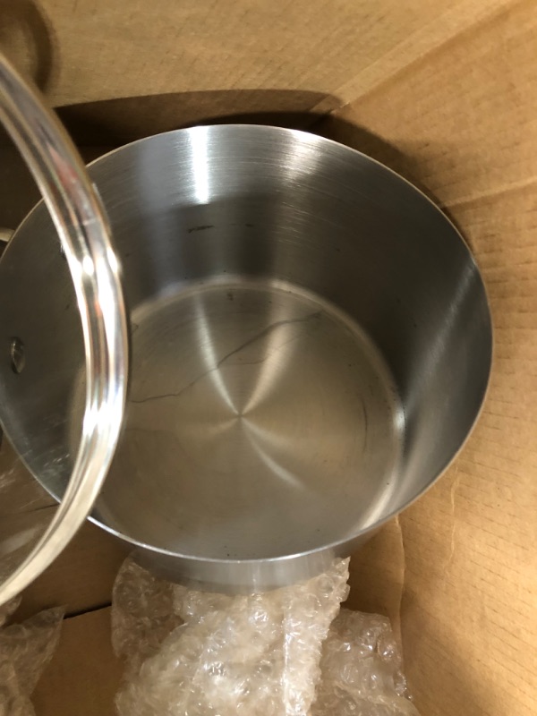 Photo 4 of ***USED**KitchenAid Stainless Steel Cookware / Pots and Pans Set, 10 Piece, Brushed Stainless Steel Cookware Set (10 Piece)