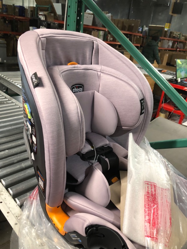 Photo 3 of Chicco OneFit™ ClearTex® Slim All-in-One Car Seat, Rear-Facing Seat for Infants 5-40 lbs., Forward-Facing Car Seat 25-65 lbs., Booster 40-100 lbs., Convertible Car Seat | Lilac/Purple