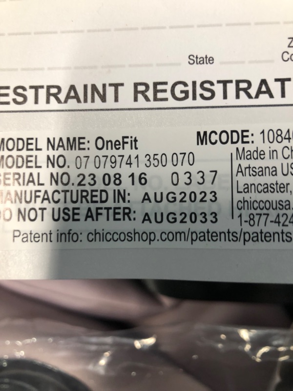 Photo 5 of Chicco OneFit™ ClearTex® Slim All-in-One Car Seat, Rear-Facing Seat for Infants 5-40 lbs., Forward-Facing Car Seat 25-65 lbs., Booster 40-100 lbs., Convertible Car Seat | Lilac/Purple