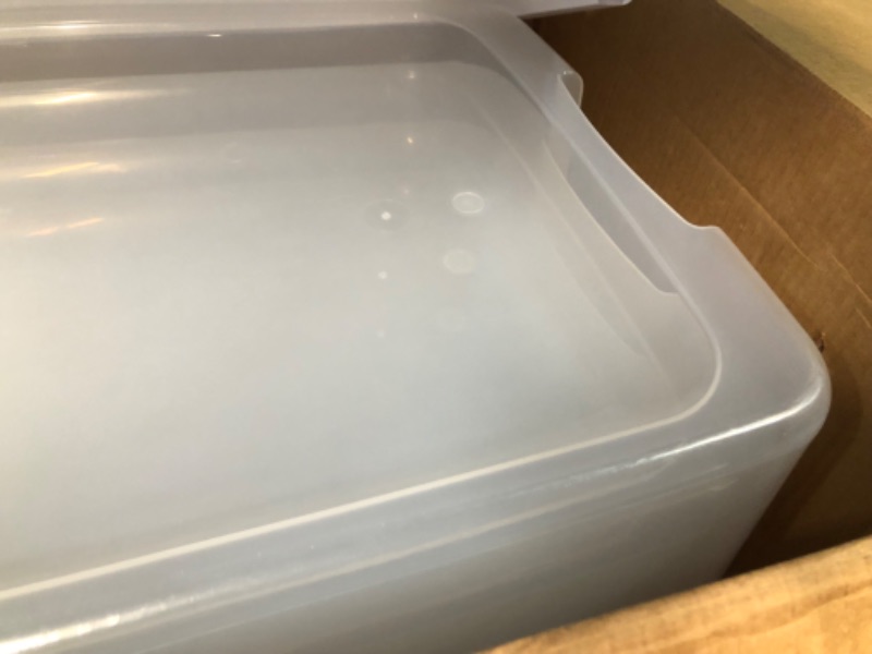 Photo 5 of 3BINS ARE CRACKED********
Sterilite 116 Quart Ultra Latch Storage BOX, Clear