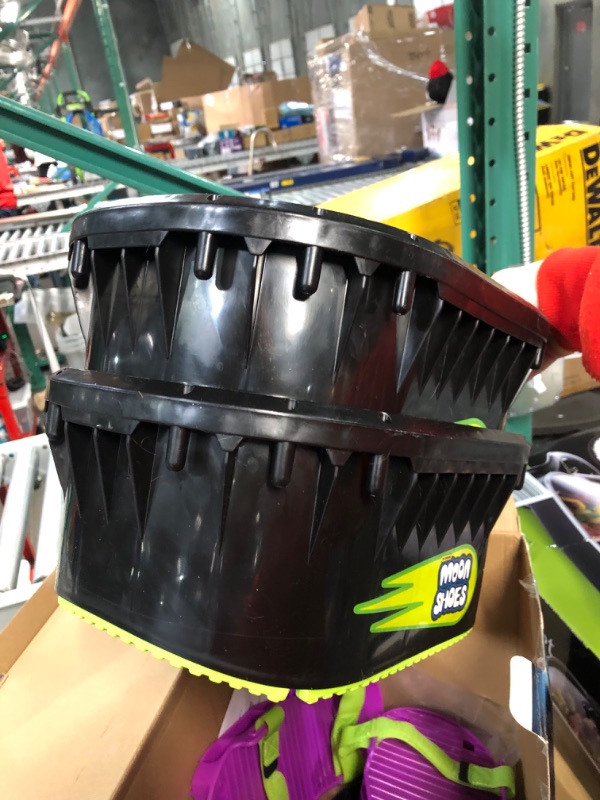 Photo 1 of Moon Shoes Bouncy Shoes, Mini Trampolines For your Feet, One Size, Black, New and improved, Bounce your way to fun, Very durable, No tool assembly, Athletic development, up to 130 lbs