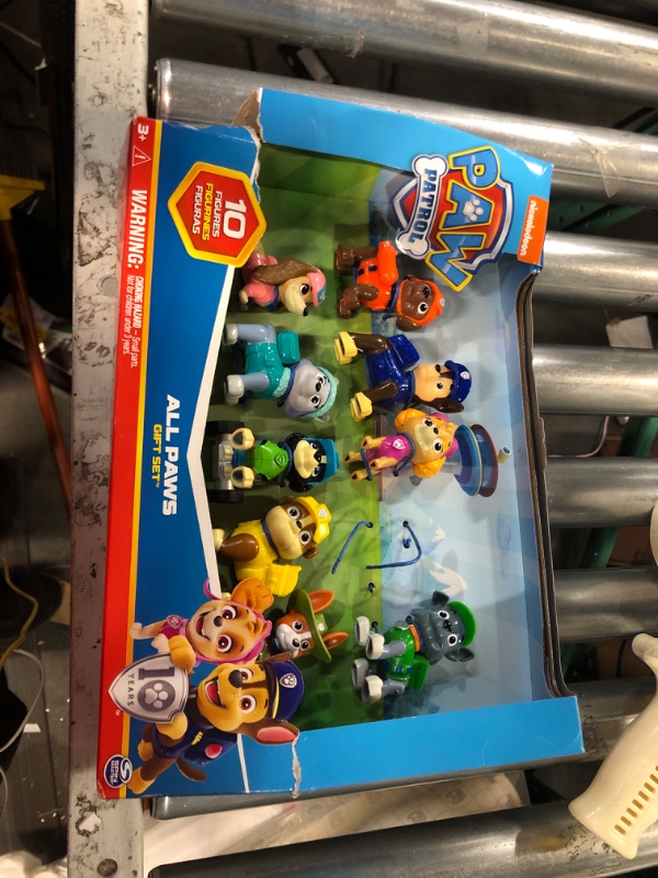 Photo 2 of (MISSING 1 PIECE) Paw Patrol, 10th Anniversary, All Paws On Deck Toy Figures Gift Pack with 10 Collectible Action Figures, Kids Toys f