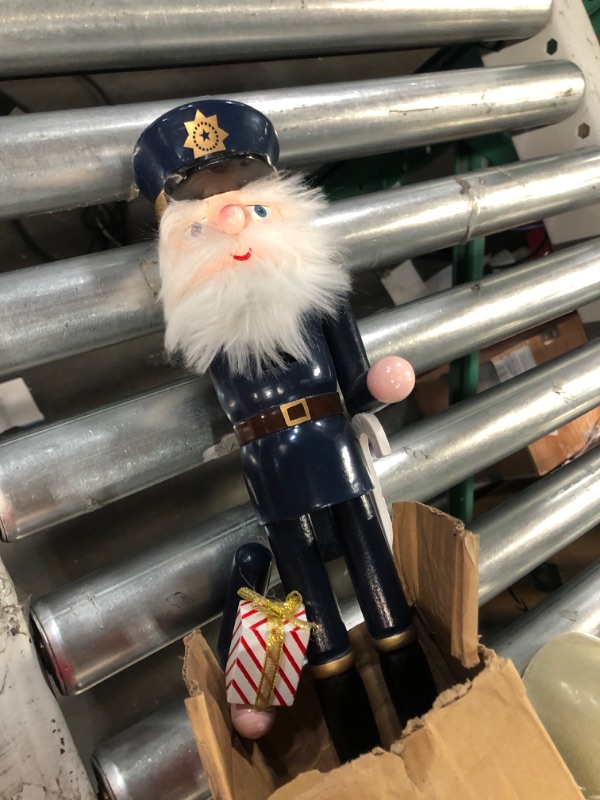 Photo 3 of **MAJOR DAMAGE FIXABLE
Clever Creations Watchman 14 Inch Traditional Wooden Nutcracker, Festive Christmas Décor