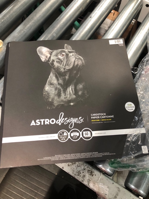 Photo 2 of Astrodesigns Crafting Cardstock, 12" x 12", 65 lb/176 gsm, Very Black, 60 Sheets (91523)