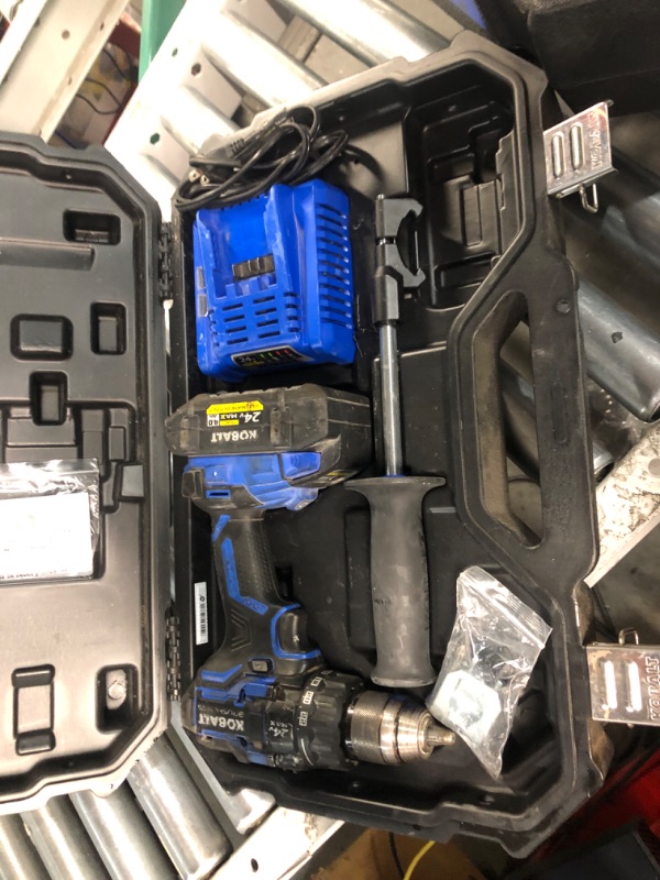 Photo 3 of **PARTS ONLY DOES NOT FUNCTION**
Kobalt XTR 24-Volt Max 1/2-in Brushless Cordless Drill (Charger Included)