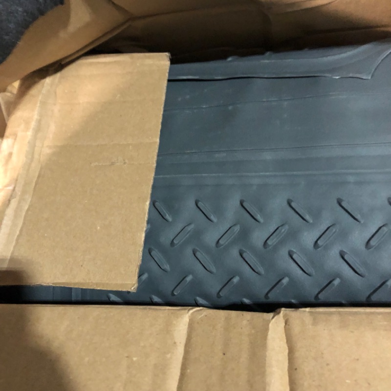 Photo 3 of FH Group 3 Row Climaproof™ Trimmable Non-Slip Vinyl Floor Mats with Cargo Liner- Universal Fit for Cars Trucks and SUVs (Gray) F11306 + F16401