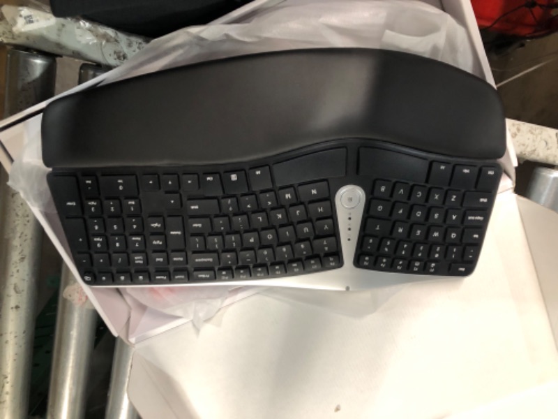 Photo 2 of Nulea Wireless Ergonomic Keyboard, 2.4G Split Keyboard with Cushioned Wrist and Palm Support, Arched Keyboard Design for Natural Typing, Compatible with Windows/Mac