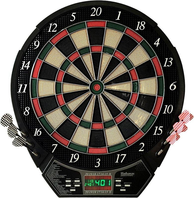 Photo 1 of **DOES NOT POWER ON**MISSING DARTS**
Hathaway Magnum Electronic Soft Tip Dartboard, Black/Multi
