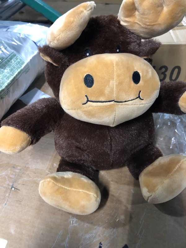 Photo 1 of CL Toys and Games Weighted Plush Moose Toy for Kids - Stuffed Animals for Anxiety Relief - 3Lbs & Scent Free - Microwave & Freezer Safe