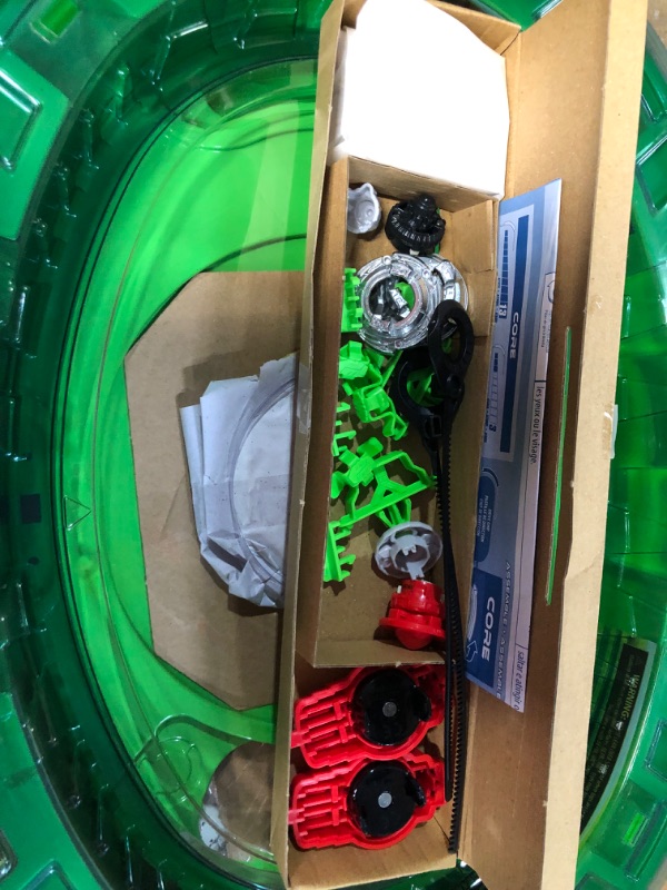 Photo 3 of BEYBLADE Burst QuadDrive Interstellar Drop Battle Set, Set Stadium, 2 Battling Tops and 2 Launchers, Toys for 8 Year Old Boys & Girls & Up