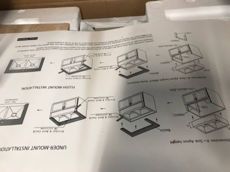 Photo 2 of 33 Farmhouse Kitchen Sink - Shinmou 33x22x9 Inch Apron Front Kitchen Sinks Stainless Steel Farm Sinks Single Bowl Workstation Kitchen Sink Basin 33''x22'' Stainless Steel-Workstation