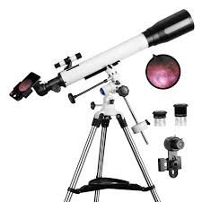 Photo 1 of Telescopes for Adults, 70mm Aperture and 700mm Focal Length Professional Astronomy Refractor Telescope for Kids and Beginners - with EQ Mount, 2 Plossl Eyepieces and Smartphone Adapter