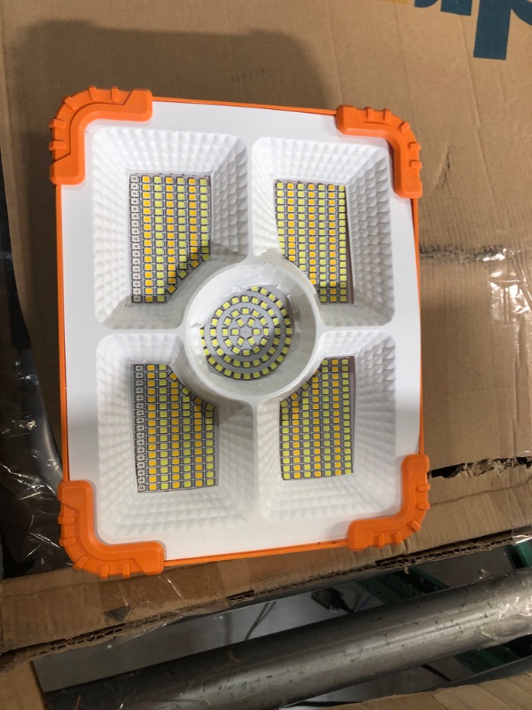 Photo 1 of 100W LED Solar Work Light, 466 LED 10000LM Magnetic Worklight with 5 Modes Glass Broke off