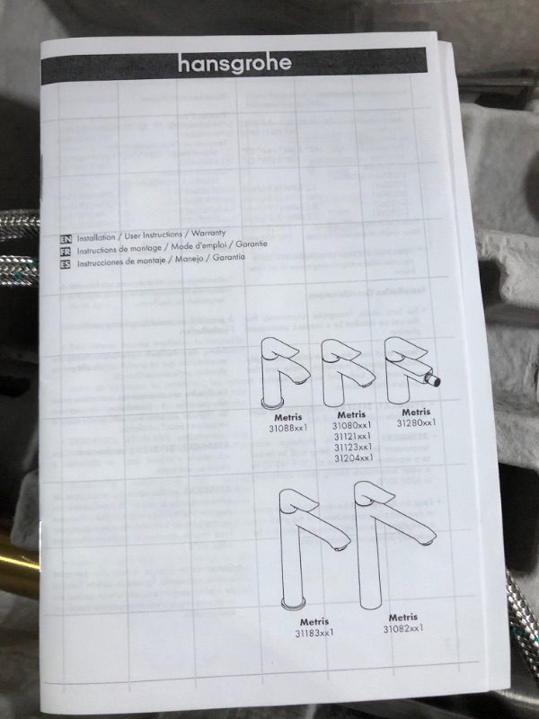 Photo 5 of hansgrohe Metris Modern Upgrade Easy Install 1-Handle 1 5-inch Tall Bathroom