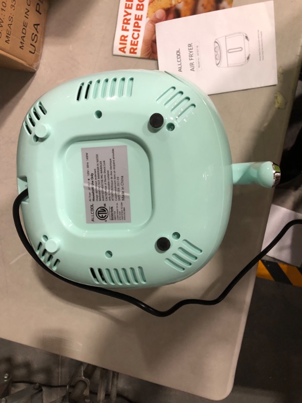 Photo 1 of **LOOKS NEW** **NOT TESTED** ALLCOOL Air Fryer 4.5 QT BLUE