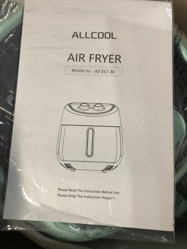 Photo 6 of **LOOKS NEW** **NOT TESTED** ALLCOOL Air Fryer 4.5 QT BLUE