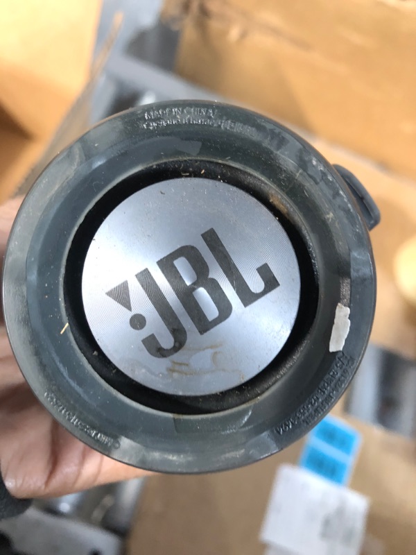 Photo 4 of * missing charger * 
JBL Flip 5: Portable Wireless Bluetooth Speaker, IPX7 Waterproof - Gray
