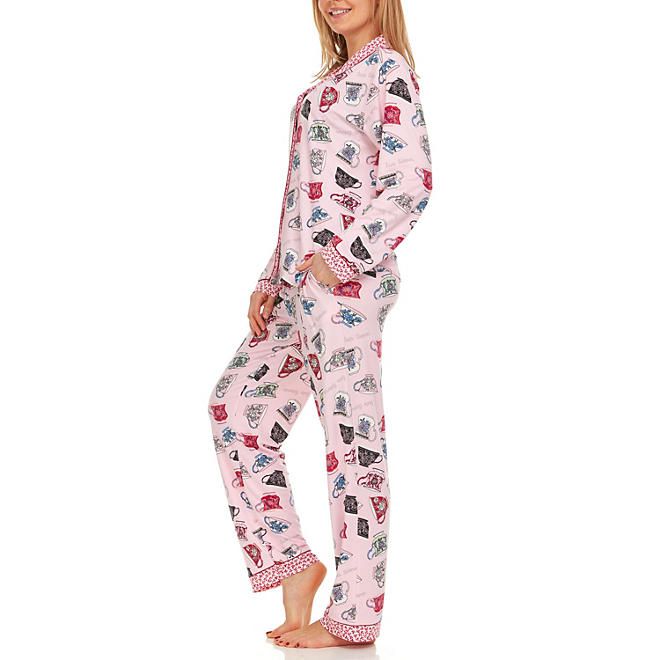 Photo 1 of Flora Ladies Notch Collar PJ Set MEDIUM