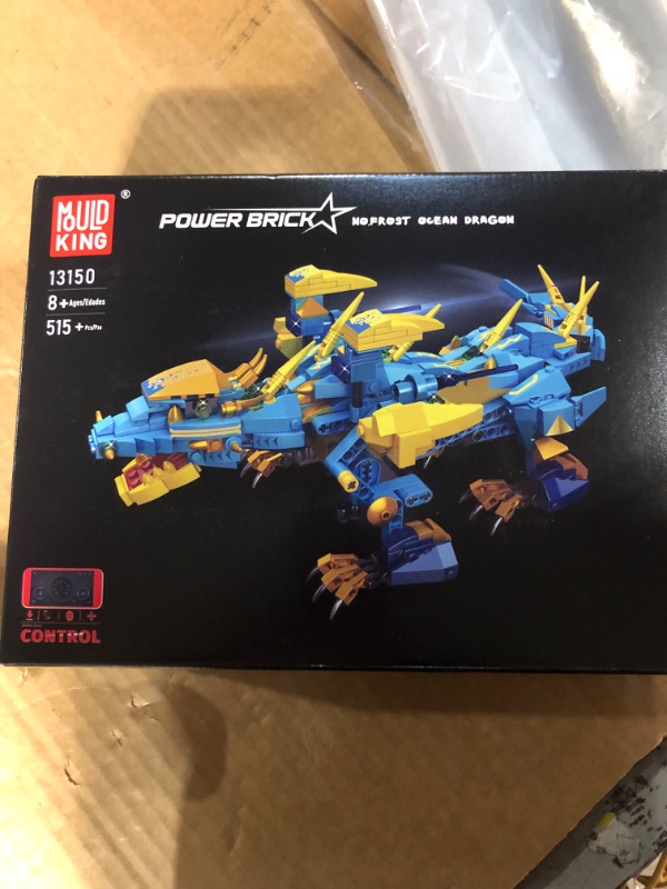 Photo 1 of 13150 Frost Ocean Dragon Set Brick Toy, Educational STEM Projects for Boys and Girls Gifts (2023 Upgraded Version 515 PCS)

