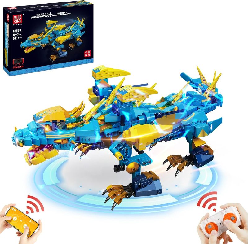 Photo 1 of 13150 Frost Ocean Dragon Set Brick Toy, Educational STEM Projects for Boys and Girls Gifts (2023 Upgraded Version 515 PCS)
