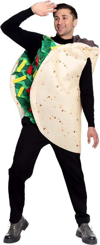 Photo 1 of JAZGROM Taco Costume for Men Women Fun Food Costume Outfit for Halloween Dress Up Party, Size Adult XL