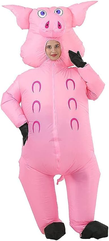 Photo 1 of *SEE NOTES* Inflatable Pig Costume Halloween Costume Fancy Dress Pink Pig Costume Adult (1pcs)